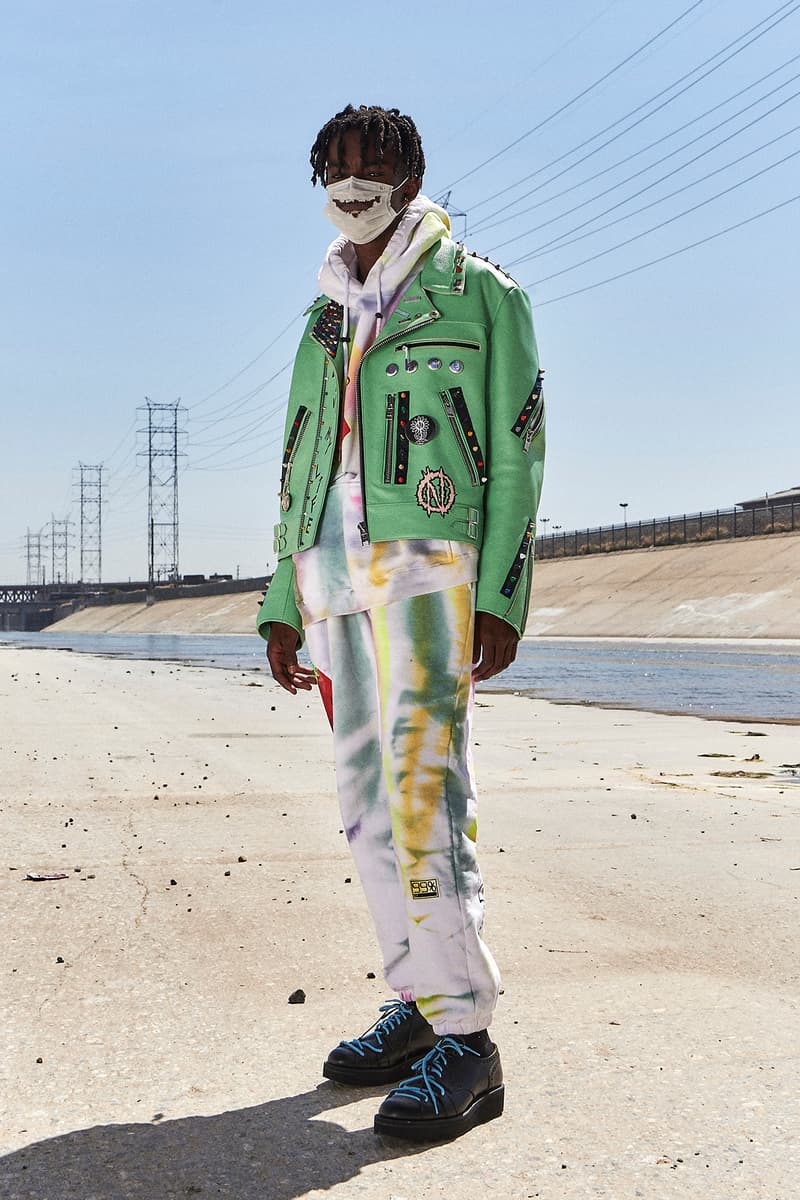 99%IS Bajowoo h lorenzo pop up custom painted leather jacket limited drop release april 12 2018 los angeles california black tan