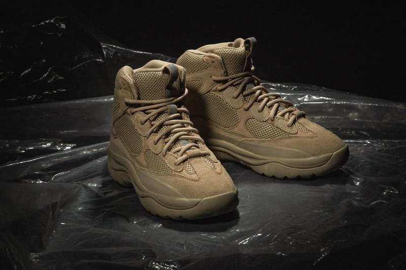 adidas YEEZY brown high top suede desert boot sneakers