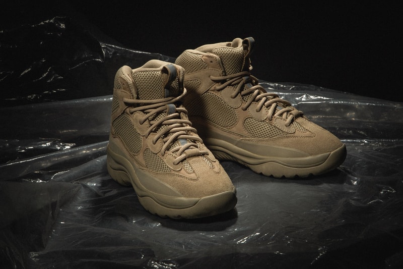 YEEZY Season 6 Closer Look Calabasas Collection Kanye West Desert Rat Boot Graphite Suede Taupe Sandals Slides