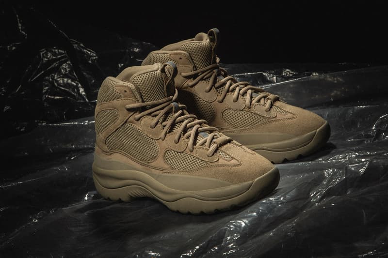 YEEZY Season 6 Closer Look Calabasas Collection Kanye West Desert Rat Boot Graphite Suede Taupe Sandals Slides