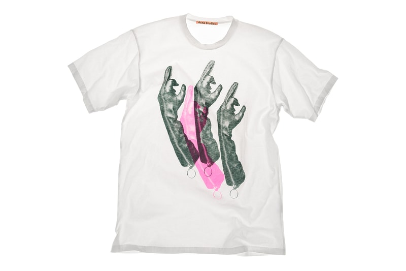 Acne Studios special editon tee shirt capsule graphic fall winter 2018 collection capsule middle finger april 26