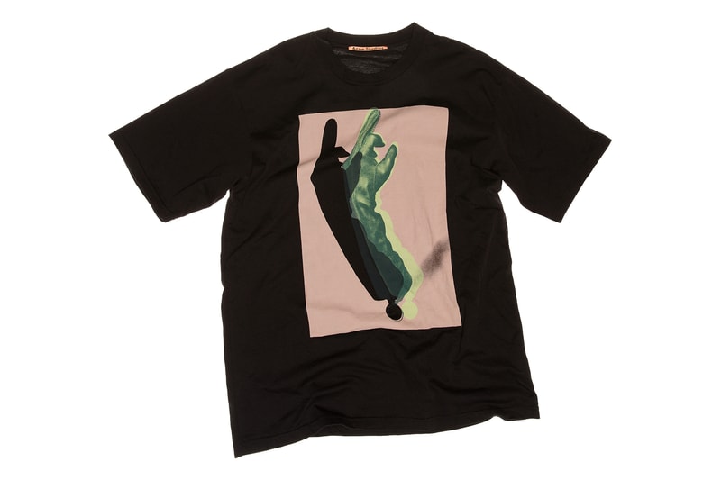 Acne Studios special editon tee shirt capsule graphic fall winter 2018 collection capsule middle finger april 26