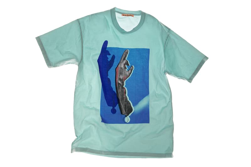 Acne Studios special editon tee shirt capsule graphic fall winter 2018 collection capsule middle finger april 26