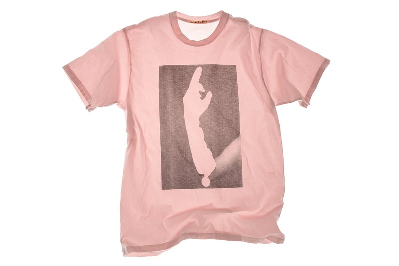 Acne Studios special editon tee shirt capsule graphic fall winter 2018 collection capsule middle finger april 26