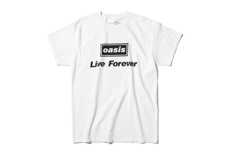 Oasis ADAM ET ROPÉ tee shirt collaboration collection liam gallagher wonderwall japan exclusive sony music publishing Champagne Supernova Don’t Look Back in Anger Live Forever Supersonic