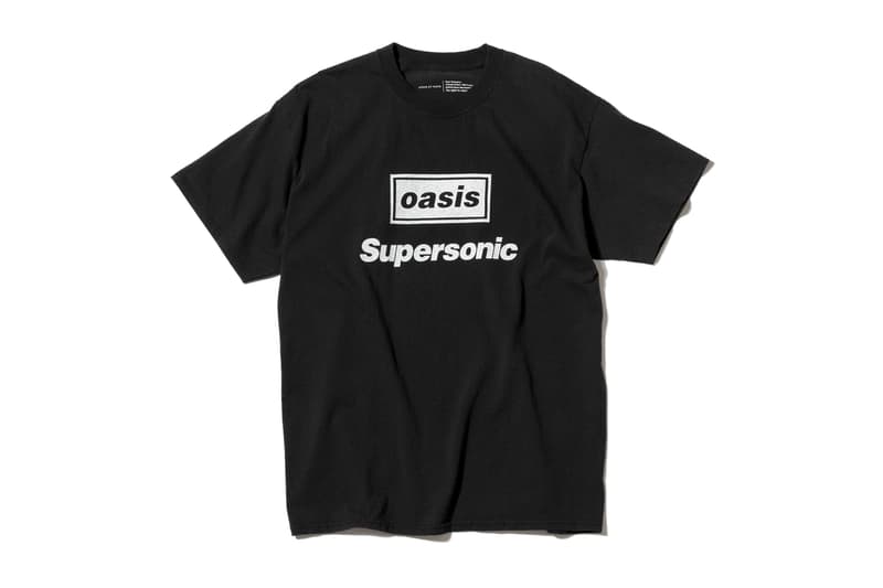 Oasis ADAM ET ROPÉ tee shirt collaboration collection liam gallagher wonderwall japan exclusive sony music publishing Champagne Supernova Don’t Look Back in Anger Live Forever Supersonic