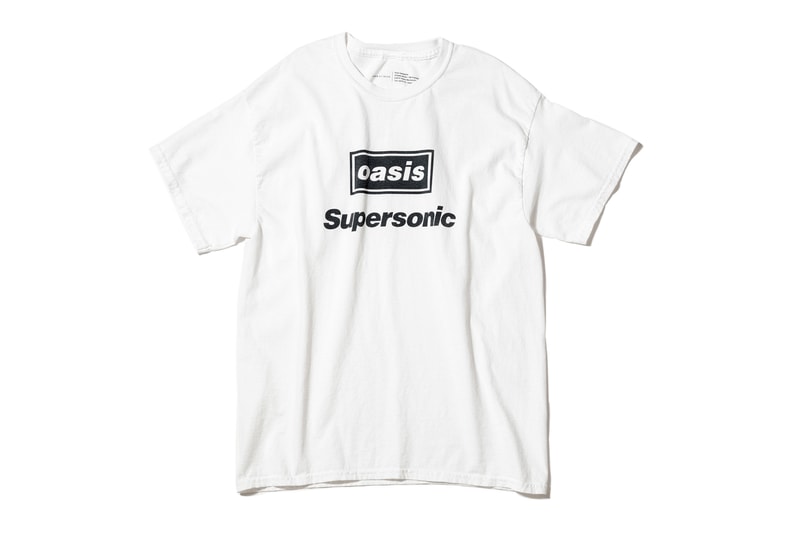 Oasis ADAM ET ROPÉ tee shirt collaboration collection liam gallagher wonderwall japan exclusive sony music publishing Champagne Supernova Don’t Look Back in Anger Live Forever Supersonic