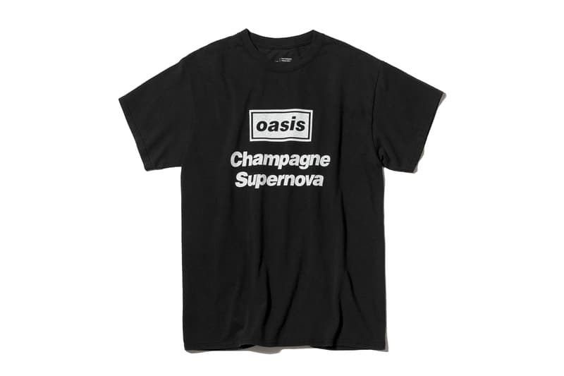 Oasis ADAM ET ROPÉ tee shirt collaboration collection liam gallagher wonderwall japan exclusive sony music publishing Champagne Supernova Don’t Look Back in Anger Live Forever Supersonic