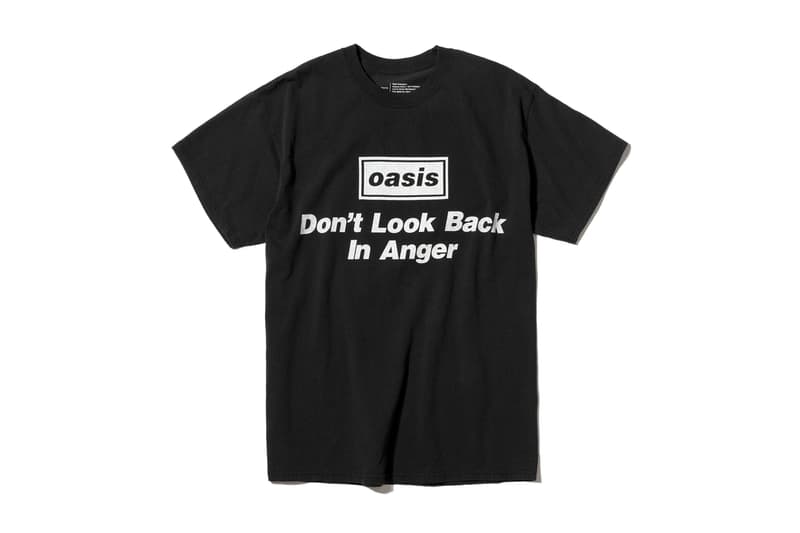 Oasis ADAM ET ROPÉ tee shirt collaboration collection liam gallagher wonderwall japan exclusive sony music publishing Champagne Supernova Don’t Look Back in Anger Live Forever Supersonic