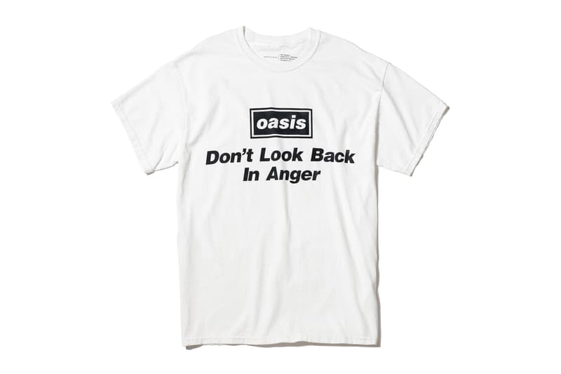 Oasis ADAM ET ROPÉ tee shirt collaboration collection liam gallagher wonderwall japan exclusive sony music publishing Champagne Supernova Don’t Look Back in Anger Live Forever Supersonic