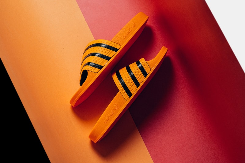 adidas Originals Adilette Slides spring summer 2018 Regal Coral Regal Gold release info