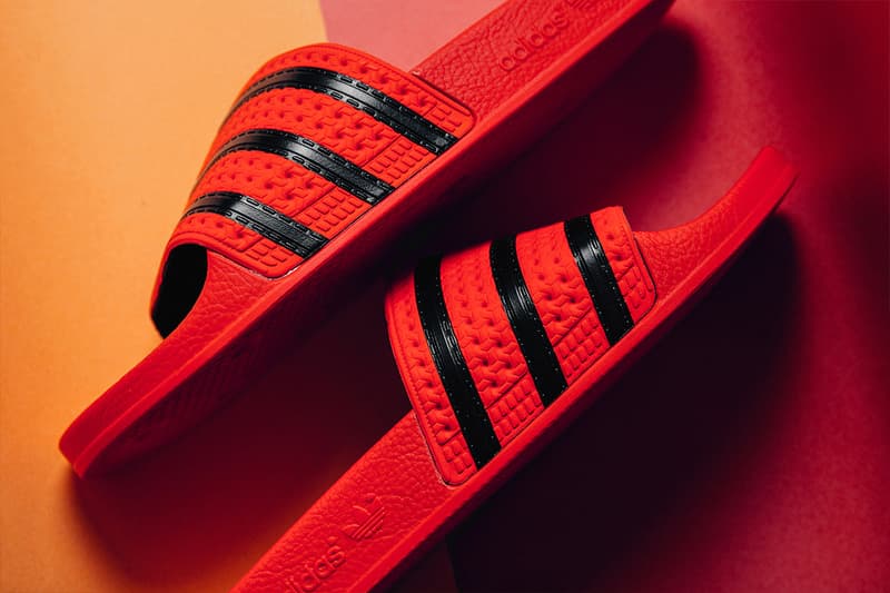 adidas Originals Adilette Slides spring summer 2018 Regal Coral Regal Gold release info