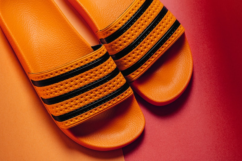adidas Originals Adilette Slides spring summer 2018 Regal Coral Regal Gold release info