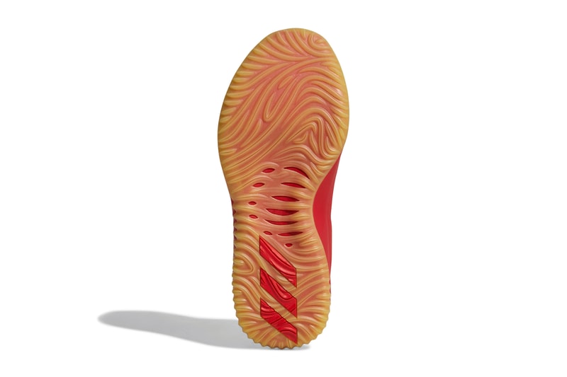 adidas Dame 4 Juvenile 400 Degreez Rapper Basketball Red Suede Gum Rubber