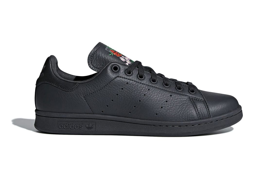 adidas Stan Smith in Black w/ Floral 