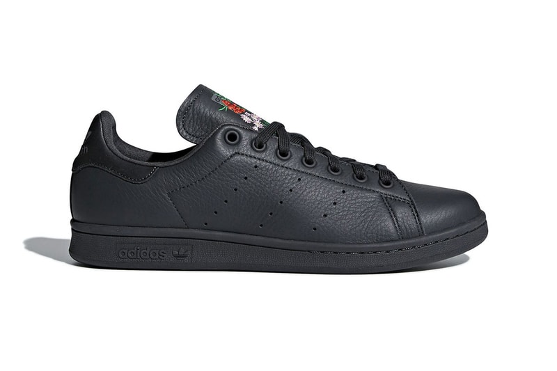 adidas Stan Smith Floral black adidas Originals footwear 2018 floral tongue flowers release date info drop shoes sneakers