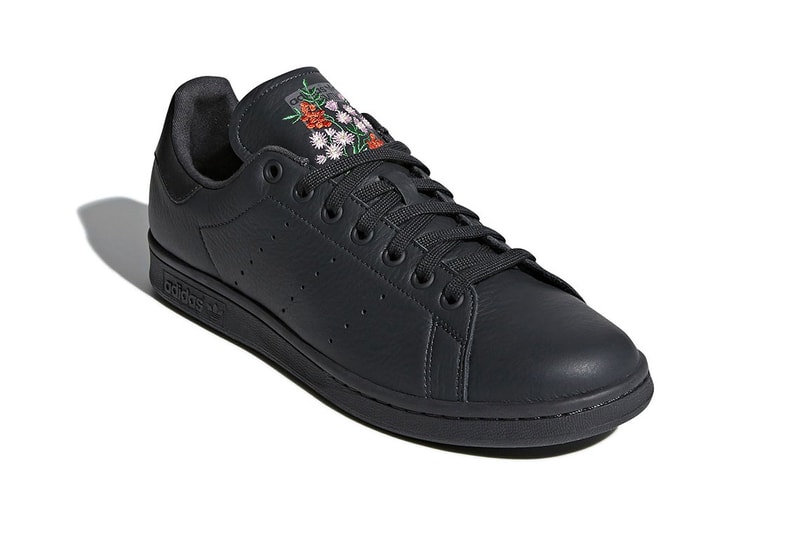 adidas Stan Smith Floral black adidas Originals footwear 2018 floral tongue flowers release date info drop shoes sneakers