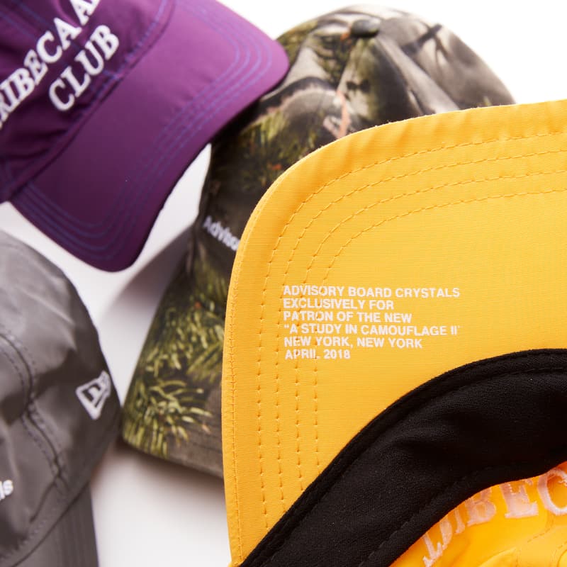 Advisory Board Crystals x New Era caps hats headwear strapbacks snapbacks beanies winter scullys Patron of the New pop-up shop