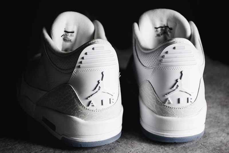 Air Jordan 3 Pure White Closer Look footwear 2018 july jordan brand