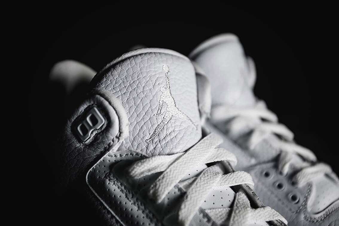 Air Jordan 3 Pure White Closer Look footwear 2018 july jordan brand