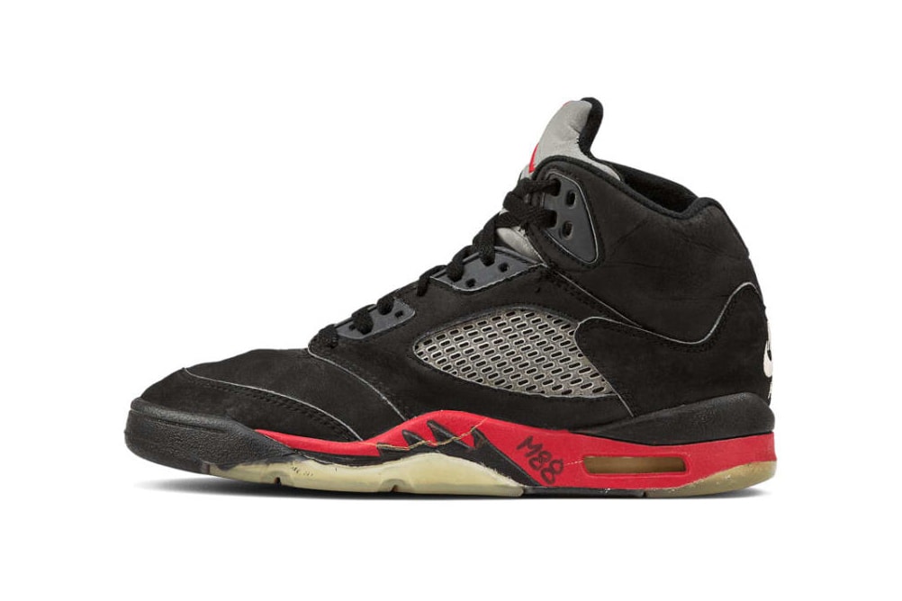 Air Jordan 5 Black University Red 2018 Release sample july 14 date info drop sneakers shoes footwear