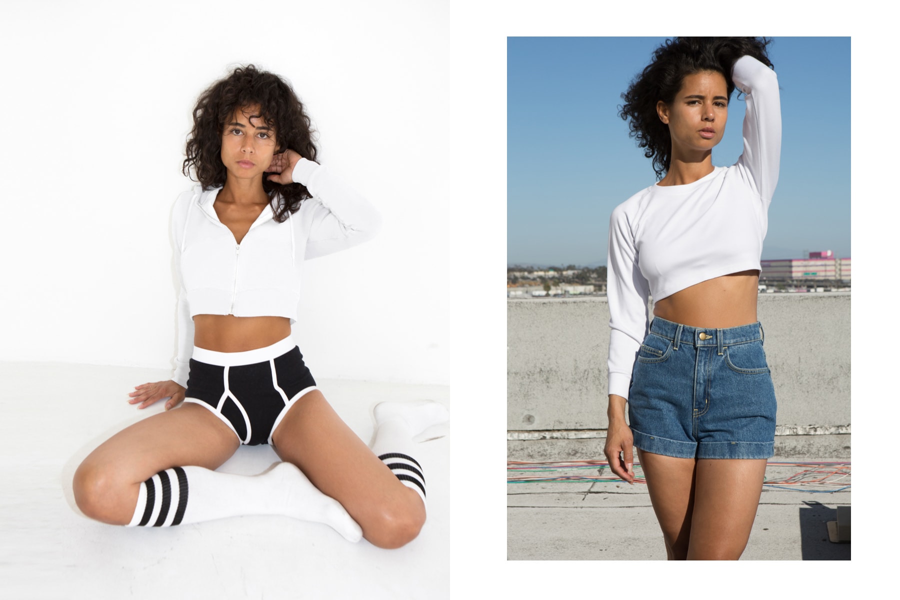 American Apparel Re-Launches Global Web Store Gildan Back to Basics Dov Charney Campaign Lookbook T-Shirts Sweatshirts Jersey