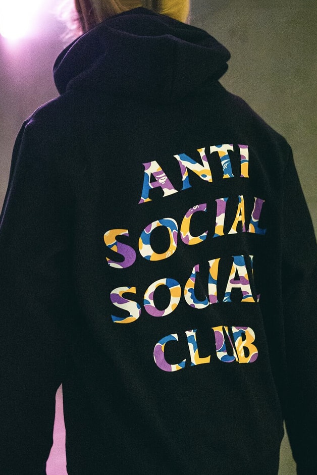Anti Social Social Club BAPE Release Los Angeles Hoodie T-shirt Cap Hat Camo Neek Lurk For Sale Pricing Availability