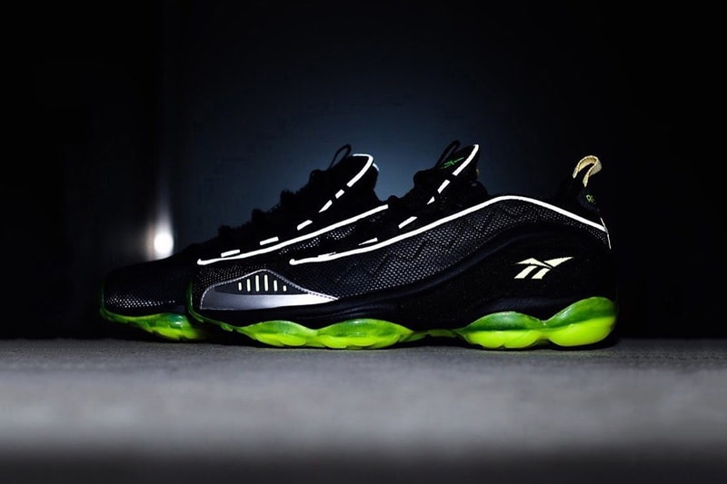 atmos Reebok DMX Run 10 black neon green april may 2018 release date info drop sneakers shoes footwear collaboration tokyo japan