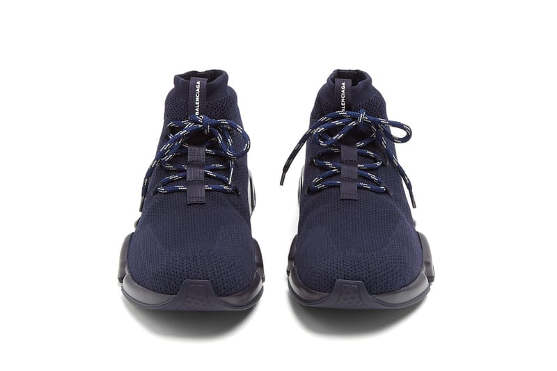 balenciaga speed trainer dark blue