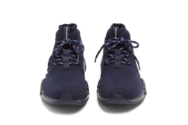 Monumental Swipe Wetland Balenciaga Lace-Up Speed Trainer Debuts in Navy | Hypebeast
