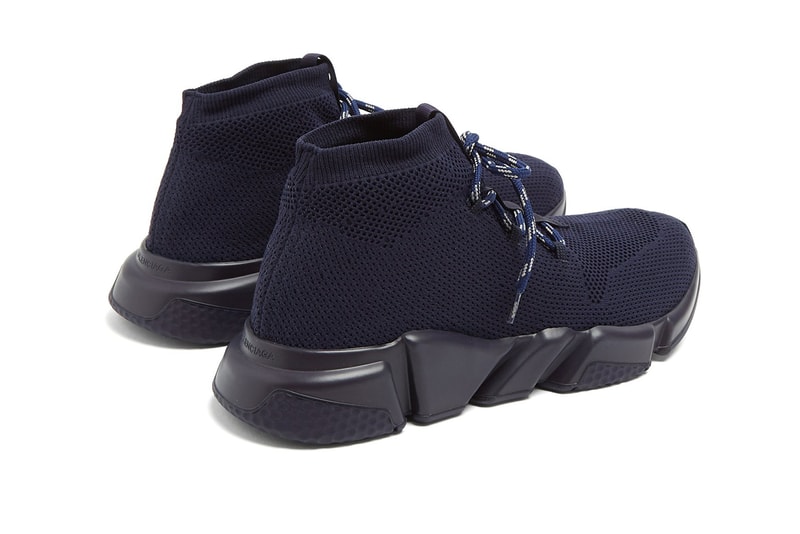 Balenciaga Lace-Up Speed Trainer Navy release info sneakers footwear demna gvasalia