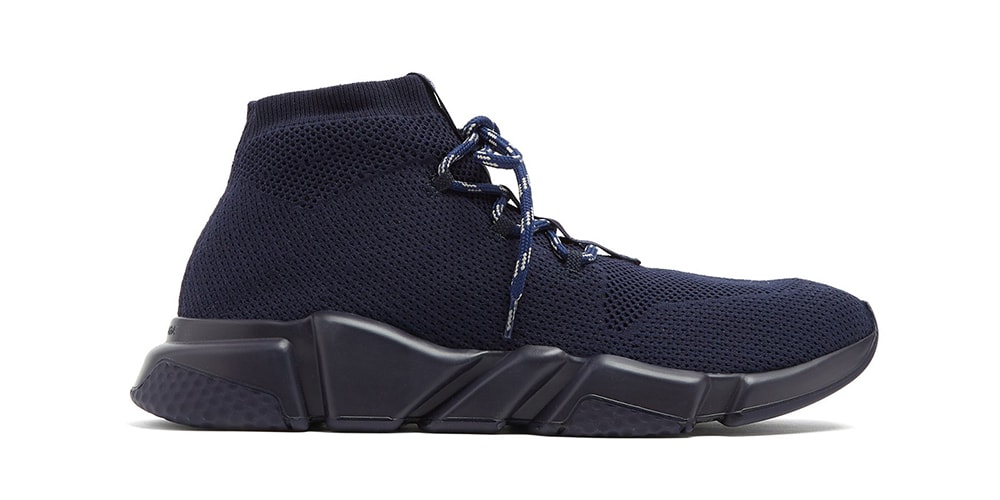 Balenciaga Lace-Up Speed Trainer Debuts in Navy | Hypebeast display picture 1