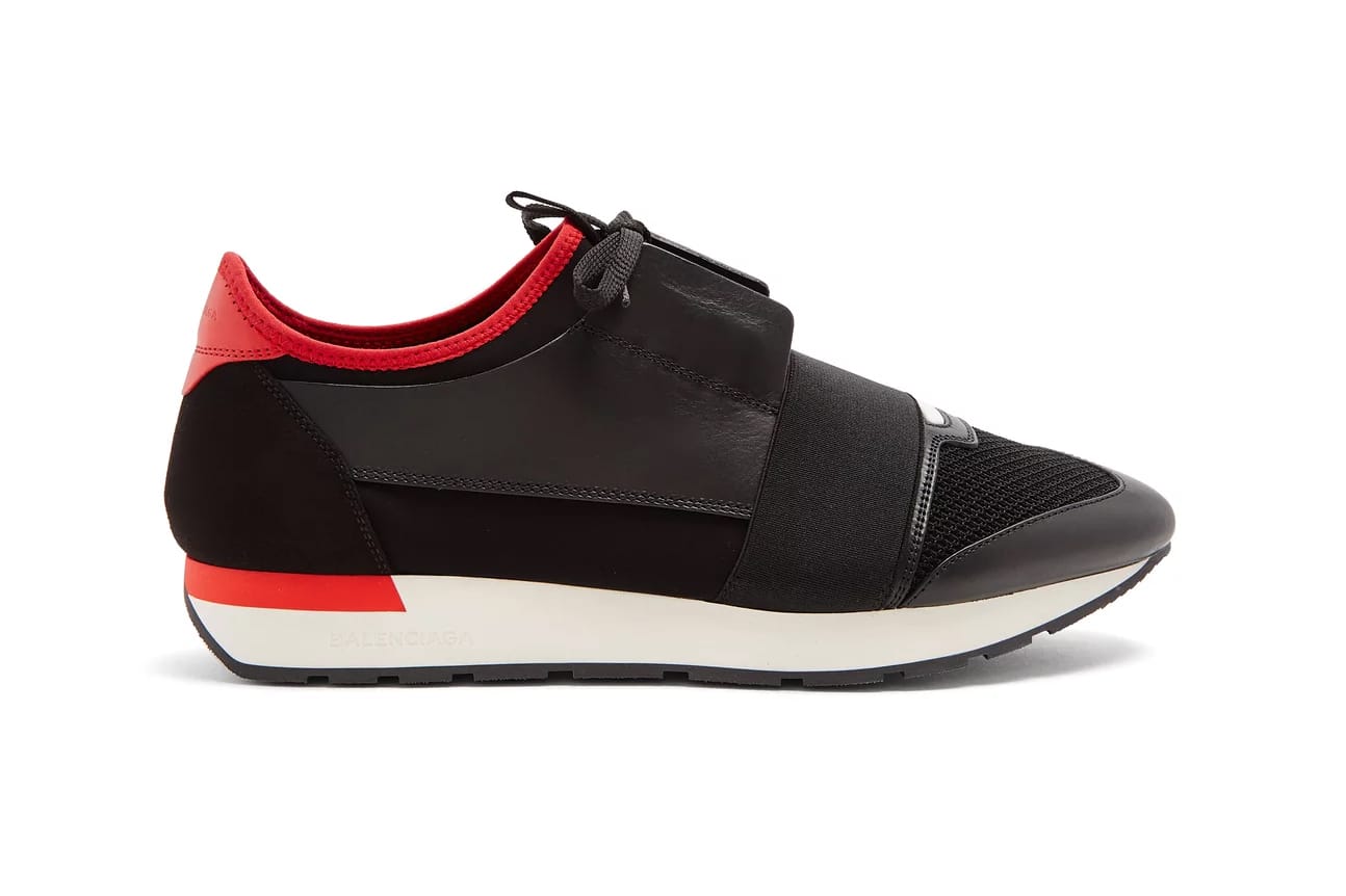 balenciaga race runners black and red