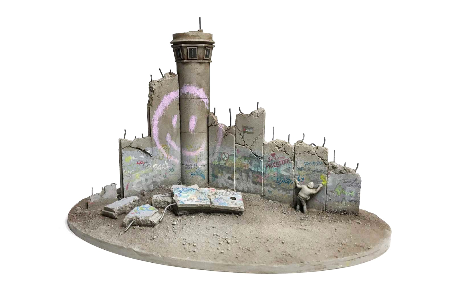 banksy walled off hotel wall section souvenir art artwork collectible
