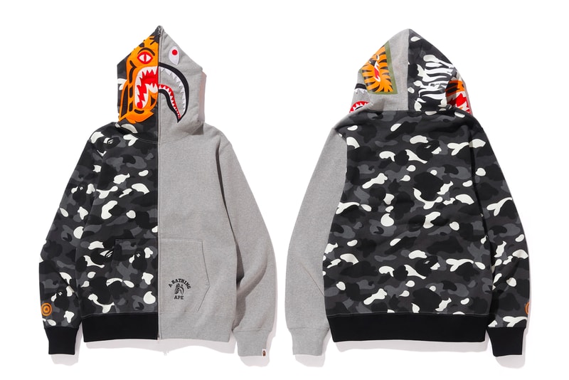 BAPE A Bathing Ape Tiger Shark Collection Spring/Summer 2018 hoodies glow in the dark