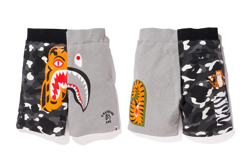 bape tiger shark shorts