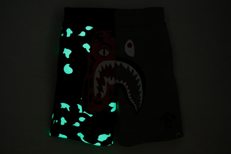 BAPE A Bathing Ape Tiger Shark Collection Spring/Summer 2018 hoodies glow in the dark