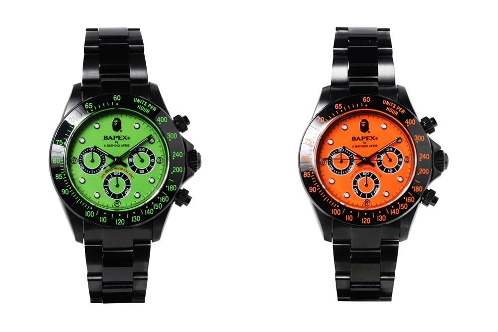 BAPE Black Type 3 BAPEX Watches orange green 2018 release date info drop