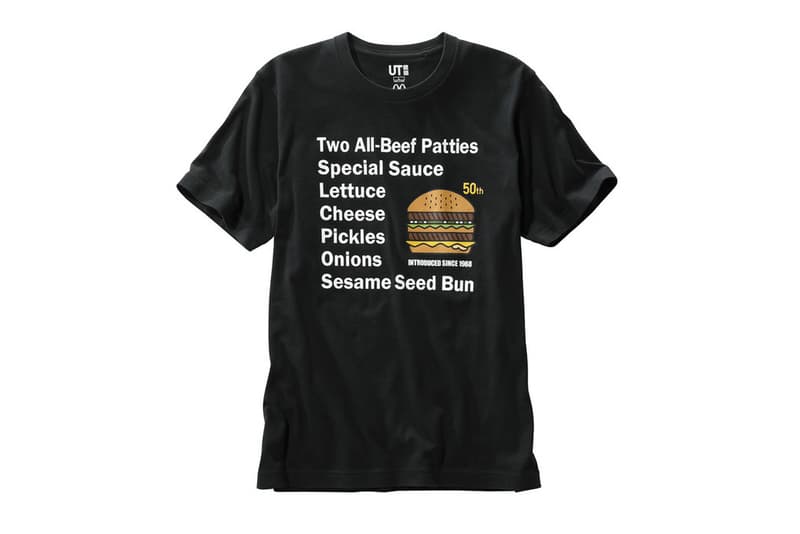 Mcdonalds Uniqlo UT Big Mac Collaboration 50th anniversary collection japan april 2018 drop release info coupon meal sandwich t tee shirts