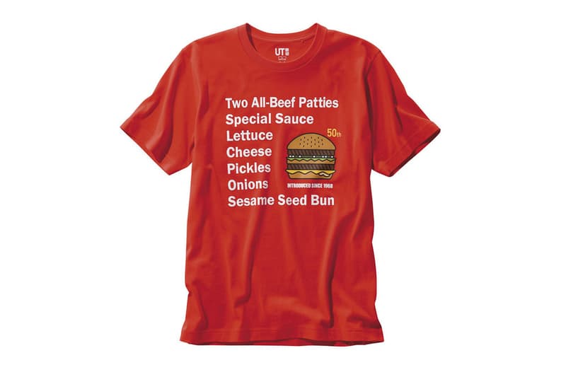 Mcdonalds Uniqlo UT Big Mac Collaboration 50th anniversary collection japan april 2018 drop release info coupon meal sandwich t tee shirts