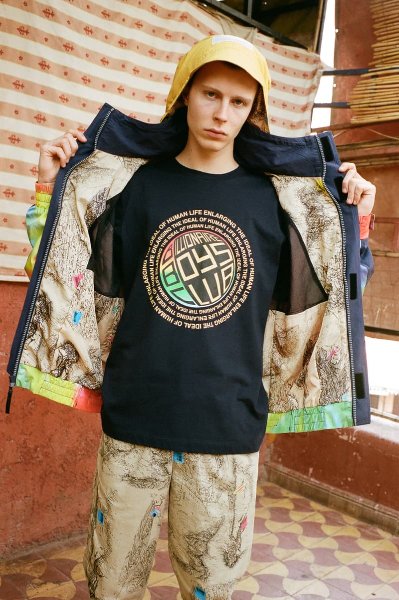 Billionaire Boys Club "Egyptian Lover" Fall 2018 Lookbook Pharrell Williams All Over Map Prints Practical Outwear Sailing Jackets Beach Pants Bright Rainbow Tie-dye Military Jungle Pieces Ripstop Nylon M-65 Field Shirts Cargo Shorts Tracksuits Co-ord Sweats Safari Style Vest