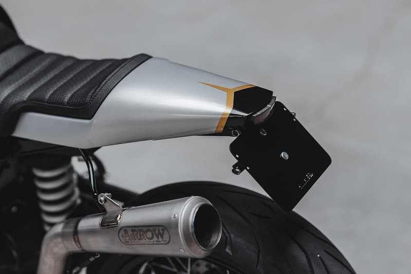 BMW R Nine T Falcon Redesigned Classic Look Aluminium Bodywork Arrow Titanium Exhaust System Motogadget Motoscope Pro Kellermann Atto Signals LED Truck Light ABM Clip-Ons Rizoma Grips