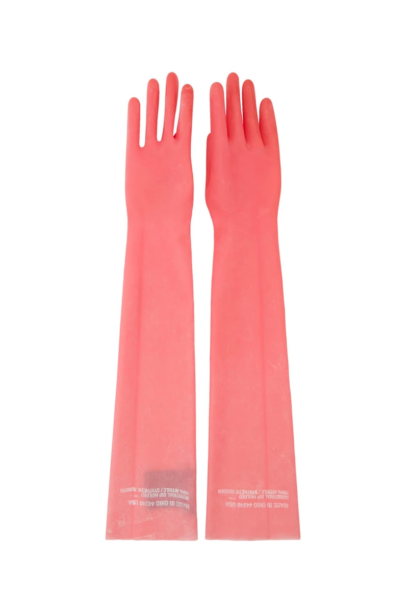 Calvin Klein $390 USD pink Rubber Gloves CALVIN KLEIN 205W39NYC