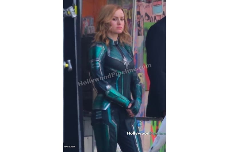 'Captain Marvel' Set Photos brie larson carol danvers Samuel L. Jackson Nick Fury S.H.I.E.L.D. marvel cinematic universe