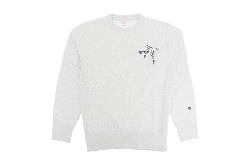 Champion Beams Limited Edition Artist Series Collection Grey White Sweatshirts T-Shirts Ju Jullien Yu Nagaba Yusuke Hanai Call Me Georges