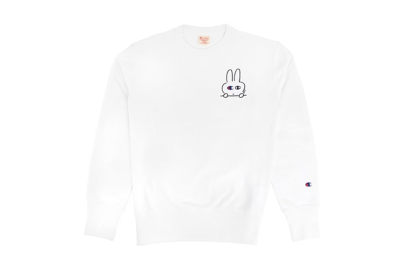 Champion Beams Limited Edition Artist Series Collection Grey White Sweatshirts T-Shirts Ju Jullien Yu Nagaba Yusuke Hanai Call Me Georges