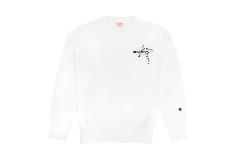 Champion Beams Limited Edition Artist Series Collection Grey White Sweatshirts T-Shirts Ju Jullien Yu Nagaba Yusuke Hanai Call Me Georges