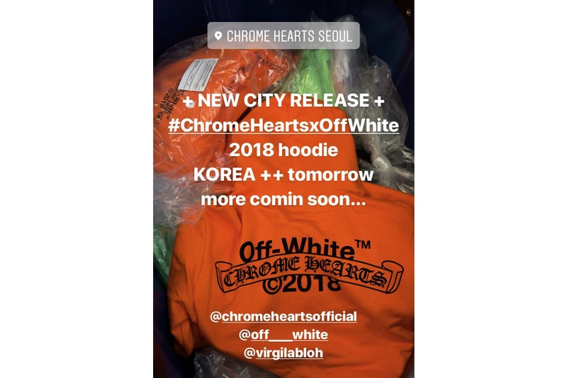 Off-White™ x Chrome Hearts Hoodies Asia Release