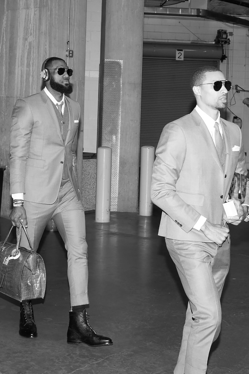 Cleveland Cavaliers Thom Browne Suit Project behind the scenes lebron james dwyane wade kevin love jr smith tristan thompson Tyronn Lue custom bespoke