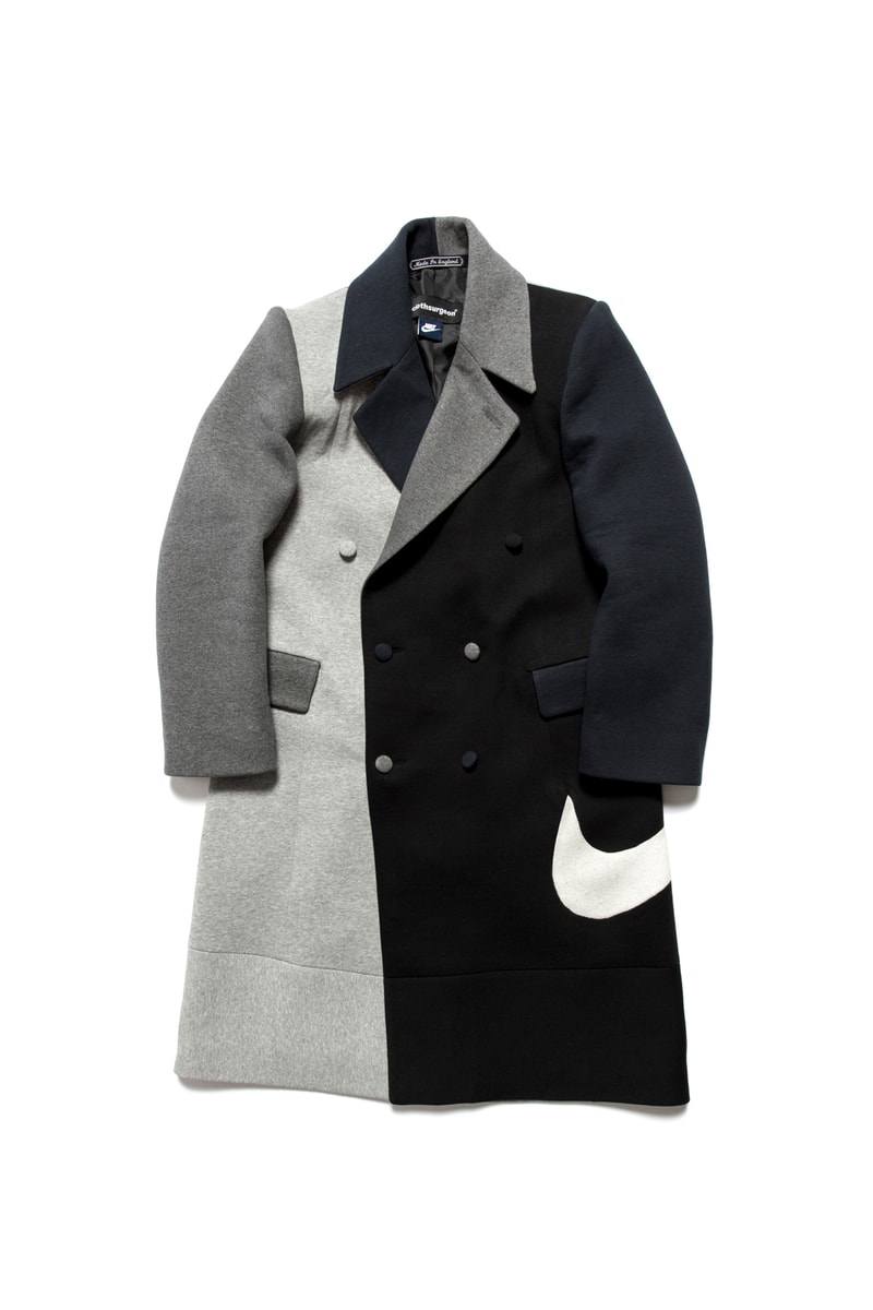clothsurgeon nike patchwork coat vest remake england london rebuild spring 2018 swoosh reflective sweatpants fleece pocket 3M